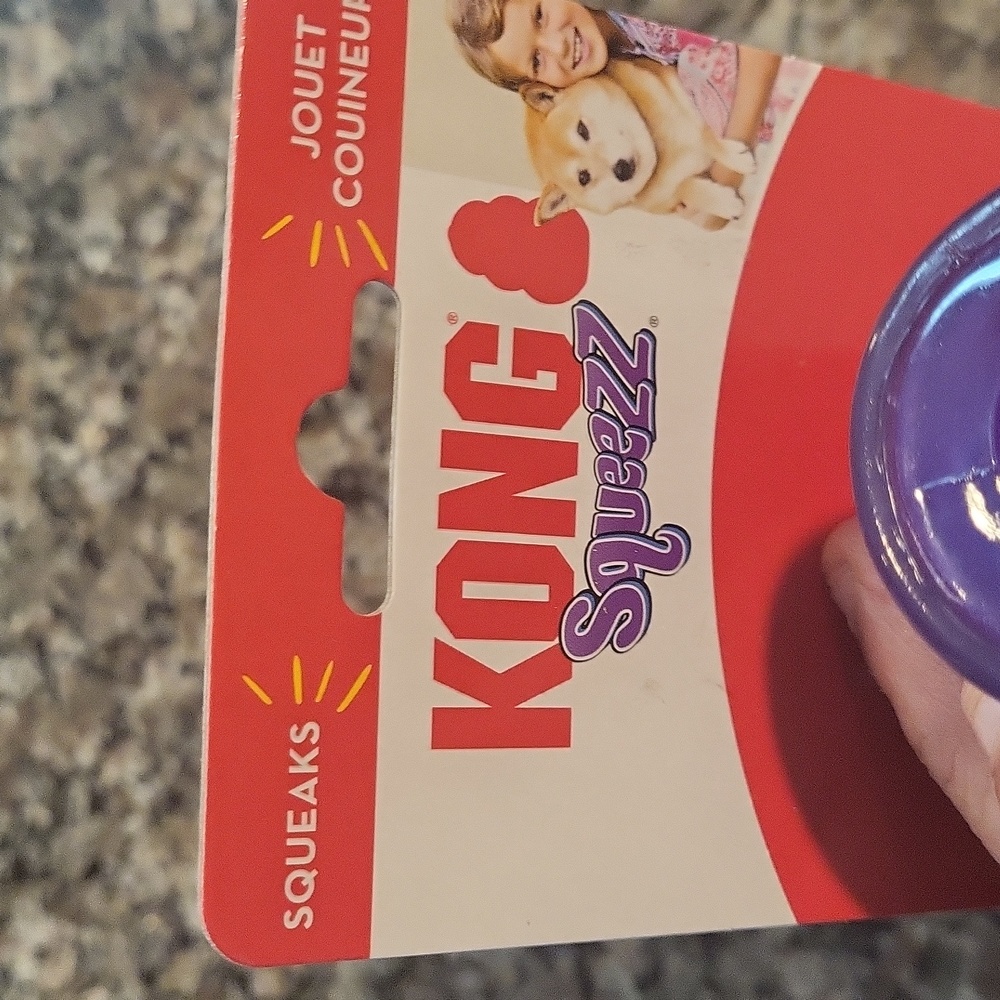 KONG Squeezz Stick Fetch Dog Toy - Purple - Large new w tag play fetch - Picture 3 of 9